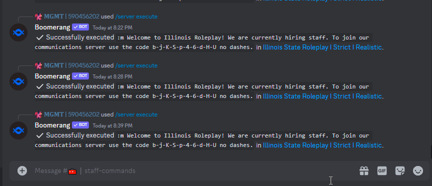 Melonly Bot shift system within SoCal